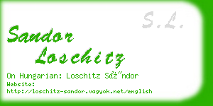 sandor loschitz business card